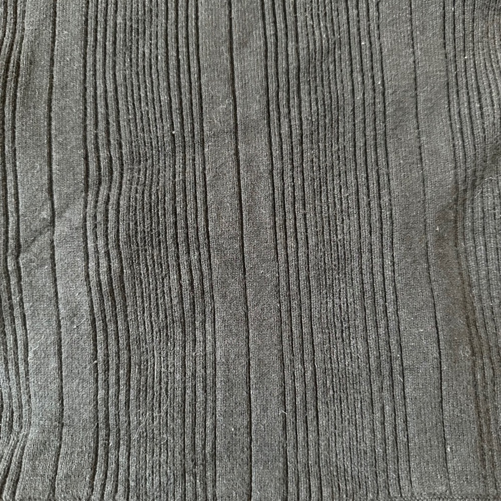 Abercrombie Fitch Black Ribbed Sweater Sweetheart Neck Short Sleeve Bodysuit M - Picture 6 of 7